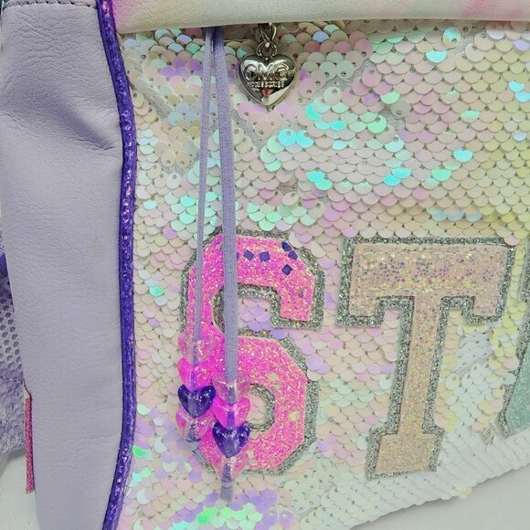 OMG Tie Dye Sequined STUFF Large Backpack - Picture 3 of 10
